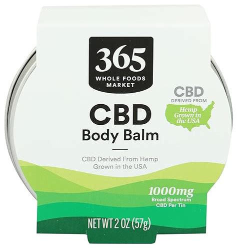 Amazon 365 By Whole Foods Market CBD Body Balm 1000mg 2 OZ