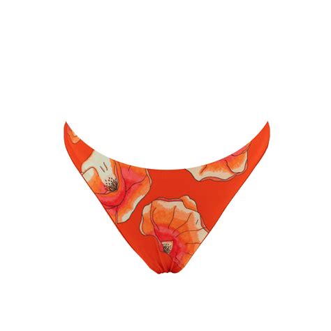 Be Swimwear Women S Red Stella Reversible Bikini Bottom Poppies Coral ModeSens
