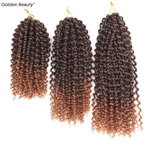 8 12inch Crochet Braids Synthetic Hair Extensions Kinky Curly Crochet ...