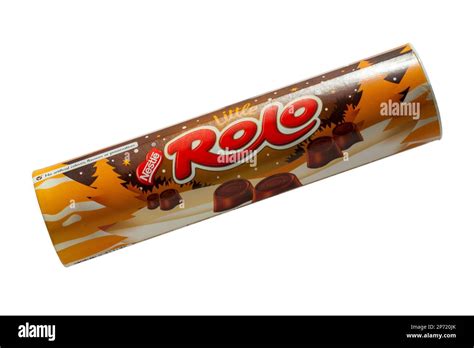 Tub Tube Of Nestle Rolo Chocolates Rolo Candy Isolated On White