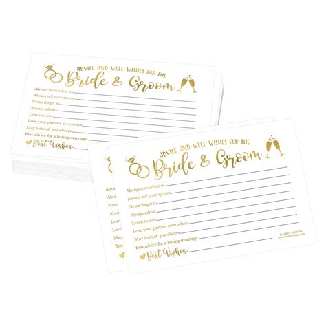 Buy 50 Advice For The Bride Bridal Shower Games For Guests Wedding