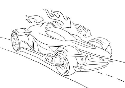 Cars Hot Wheels Free Coloring Pages