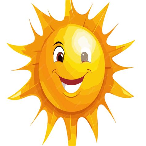 vector de dibujo de clipart del sol vector premium