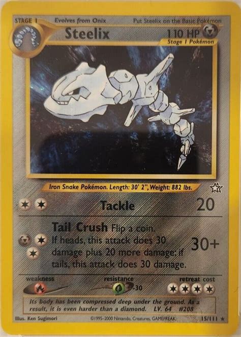 Steelix 2000 Neo Genesis 15 111 Holo Price Guide Sports Card Investor