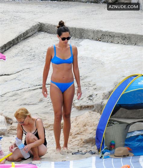 Ana Ivanovic In A Blue Bikini As She Is Pictured Spending Some Quality Time On The Beach With