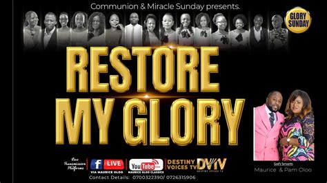 Restore My Glory Youtube