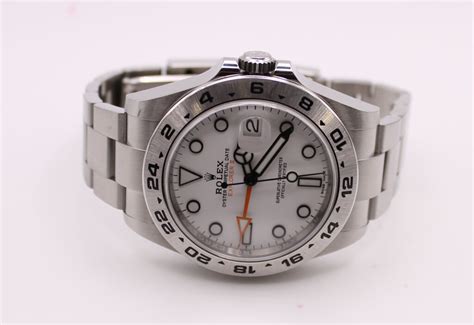 rolex explorer ii white dial stainless steel mm  luxury