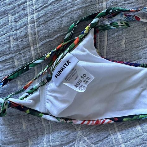 Funkita Bikini Training Top Tropical Palm Print Size Depop