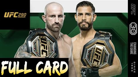 Ufc 290 Predictions Volkanovski Vs Rodriguez Full Card Betting