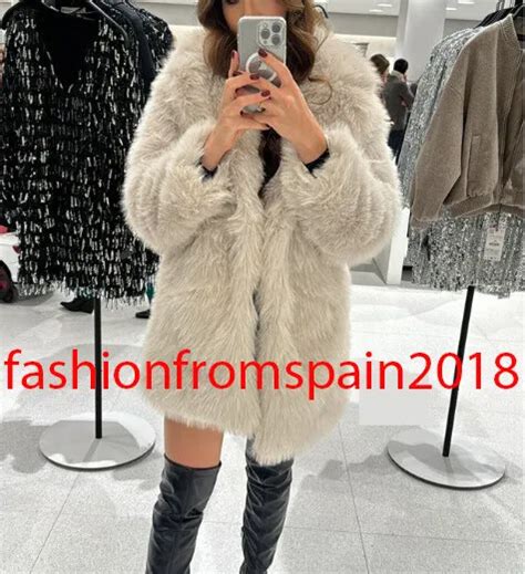 Zara Long Faux Fur Coat Outlet Bellvalefarms