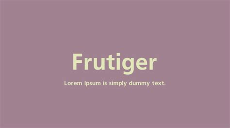 Frutiger Font Free Download