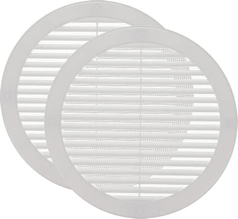 Vent Systems 8 Inch White Soffit Vent Cover With Flange Pack Of 2