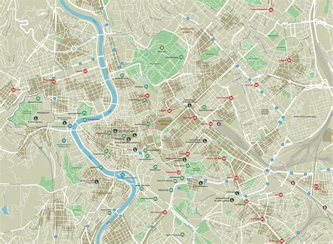 Rome Italy Map Of Attractions - Map