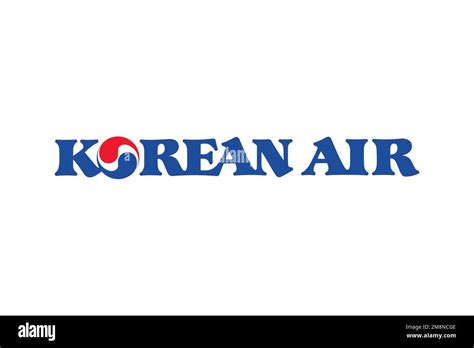Korean Air Logo White Background Stock Photo Alamy