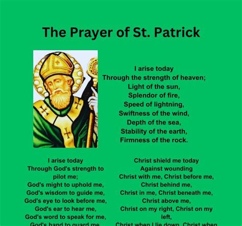 Prayer To St Patrickpocket Size 25 X 35 Printable Prayer Card