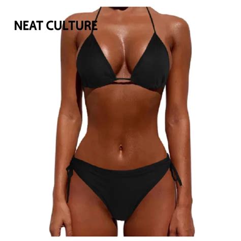 Bikini De Playa Para Mujer Traje De Ba O Sexy De Tres Puntos Ropa Interior C