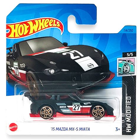 Masinuta Metalica Hot Wheels Mazda MX Miata Negru EMAG Ro