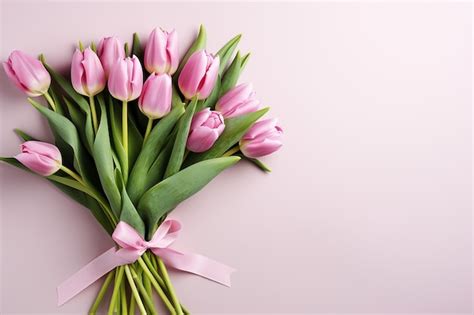 Premium Photo Beautiful Bunch Of Purple Tulips On White Background