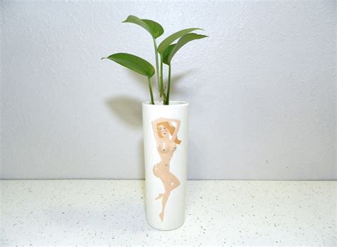 Vintage S Nude Pin Up Model Ceramic Vase D Naked Lady Etsy