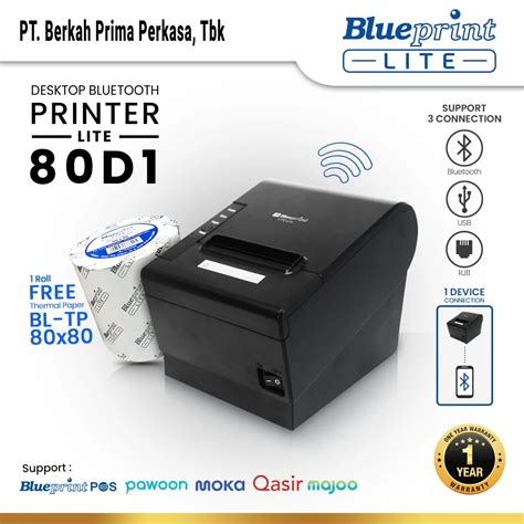 Printer Thermal Kasir Blueprint Lite80d1 Usb Bluetooth Rj11 Printer Thermal Blueprint