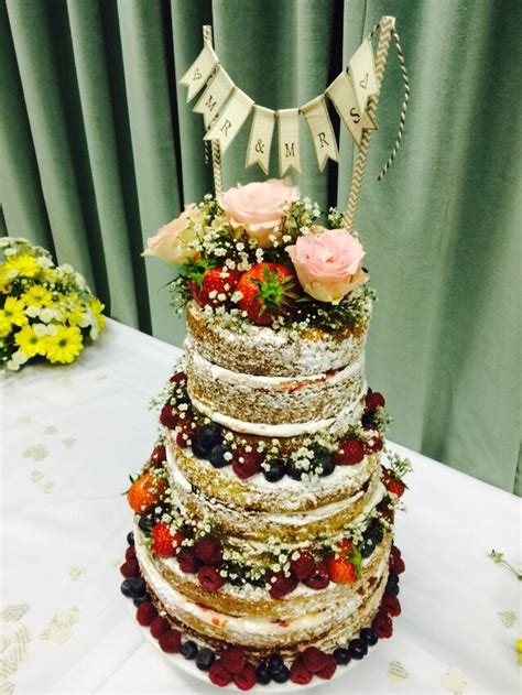 Naked Victoria Sponge Wedding Cake