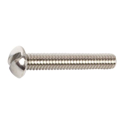 X Stainless Steel Slotted Round Head Machine Screw