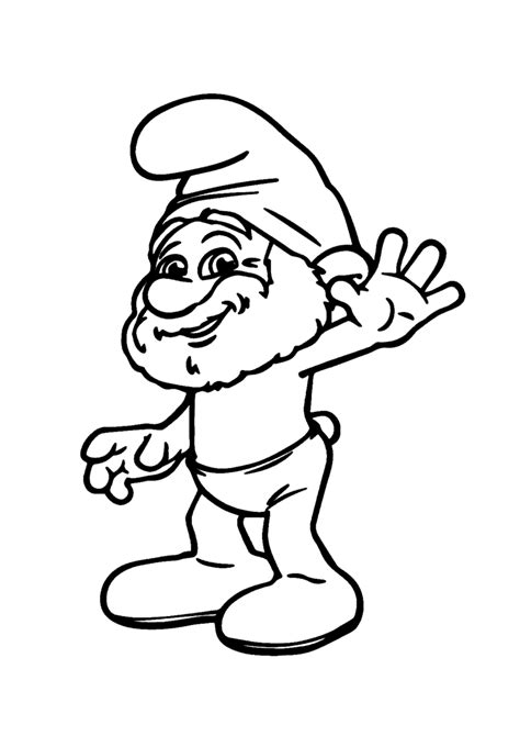 Papai Smurf Para Colorir Imprimir Desenhos