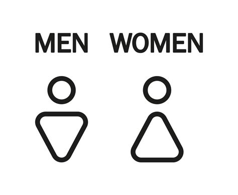 Wc Wayfinding Vector Illustration Icons Toilet Male And Female Gender