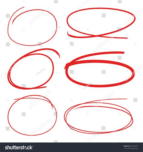 Red Circle Highlight Circle Marking Text Stock Vector Royalty Free