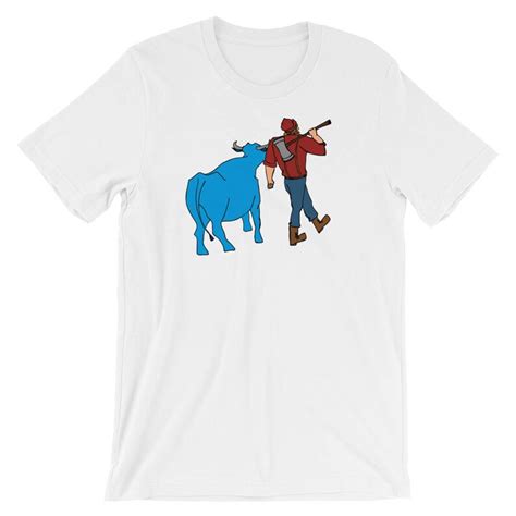 Paul Bunyan Babe The Blue Ox Native Minnesota Men S Unisex Short Sleeve Unisex T Shirt Etsy