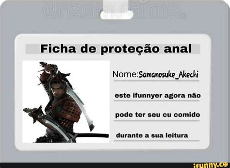 Ficha De Prote O Anal Akechi Nome Este Ifunnyer Agora N O Pode Ter Seu Cu Comido Durante A Sua