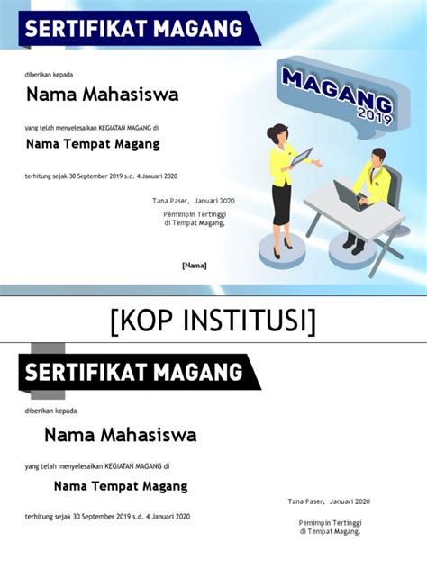 Sertifikat Magang Template | PDF