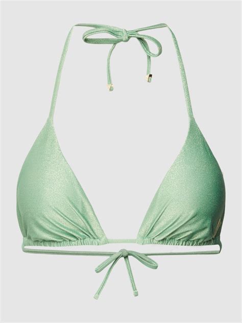 Guess Bikini Oberteil Mit Neckholder Hellgruen Online Kaufen