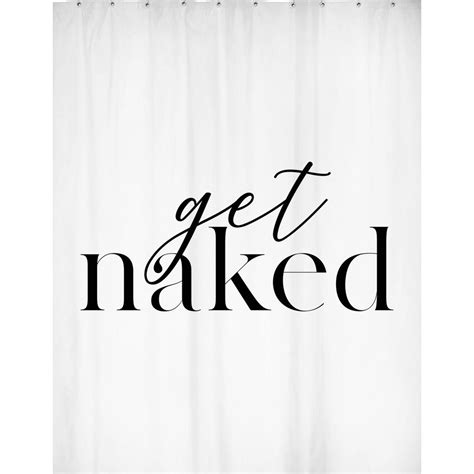 Get Naked Shower Curtain White Shower Curtain Bathroom Etsy