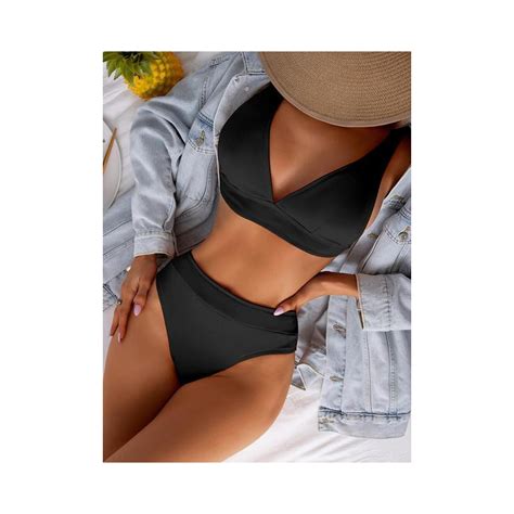 New Sexy Bikini Solid Swimsuit Women