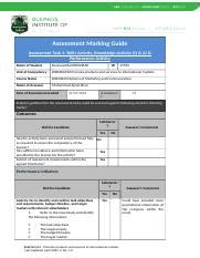 Bsbmkg Marking Guide Ns Docx Assessment Marking Guide