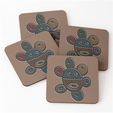 Taino Indigenous Jayuya Sun Symbol Coasters Set Of For Sale By