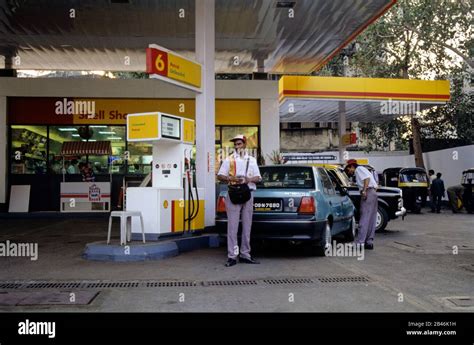 Shell Petrol Pump Bombay Mumbai Maharashtra India Asia Stock