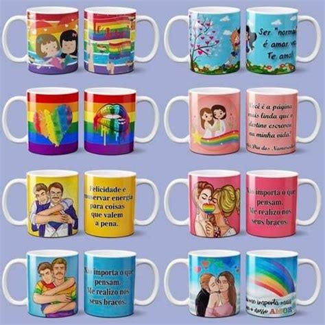 Pack 80 Artes Canecas Lgbt Orgulho Gay Sublimação Mockups