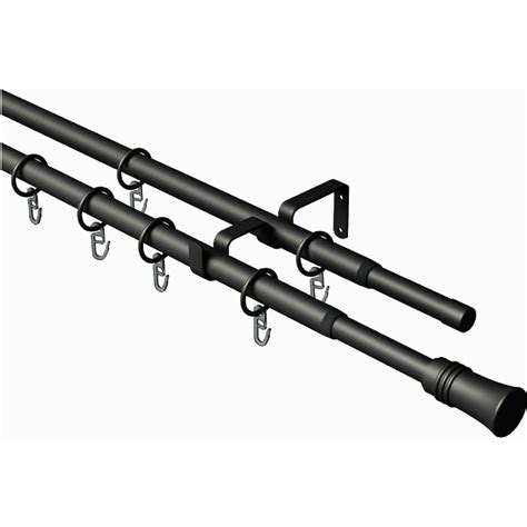 Телескопический металлический двухрядный карниз для штор Arttex 300 см ...