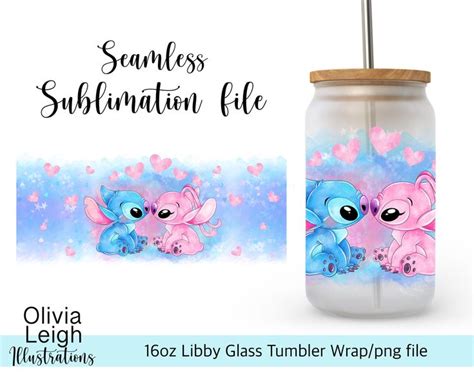 Disney Lilo And Stitch Stitch And Angel In Love Tumbler Wrap Olivia