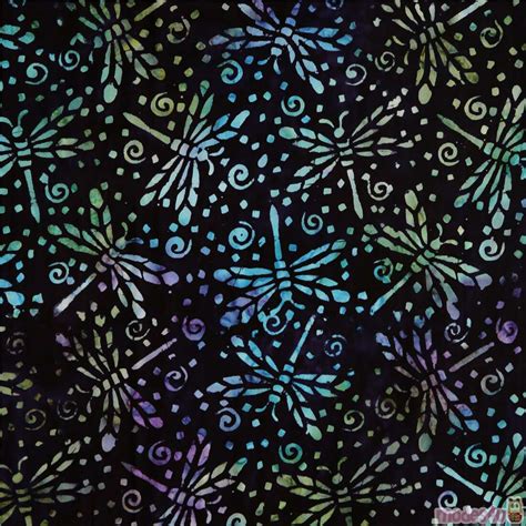 Black Batik Insect Dot Fabric Purple Blue Timeless Treasures Fabric By