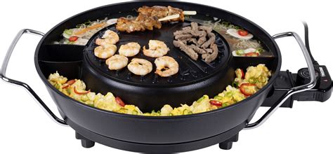 Buy Tristar Korean Hot Pot Grill Fondue W Non Stick Coating Indicator Light Black Conrad