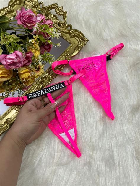 Calcinha Frases Fio Sexy Safadinha Rosa Imp Rio Lingerie