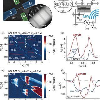 a) Scanning electron micrograph of one of the measured devices ...