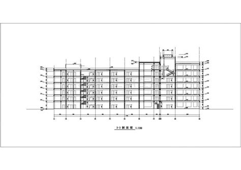 北京市某研发单位11万平米7层框架结构办公楼建筑设计cad图纸办公建筑土木在线