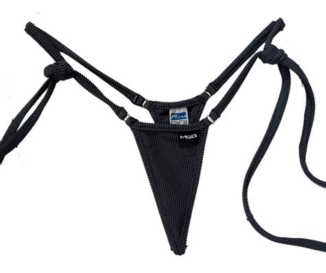 Slate Gray Tie Sides Bikini Bottom Micro Gigi