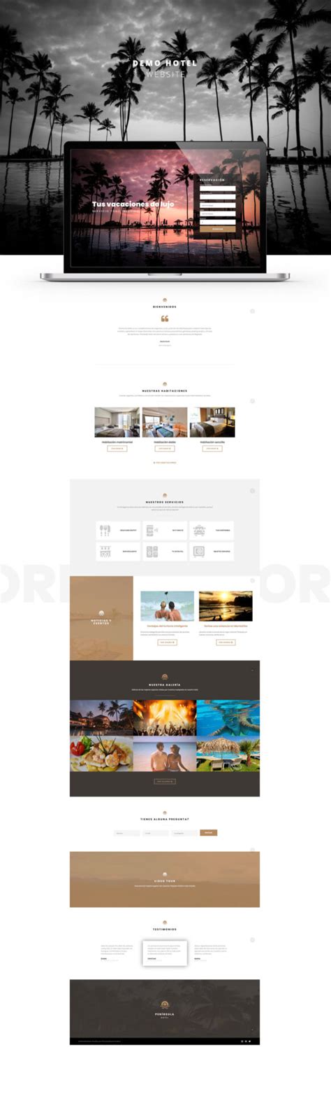 Diseño página web para hoteles y hostales Sistema booking