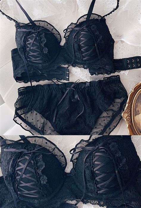 Lace Underwear Set Sexy Falbala Bow Tulle Lingerie Set Top Quality Underwear For Sale