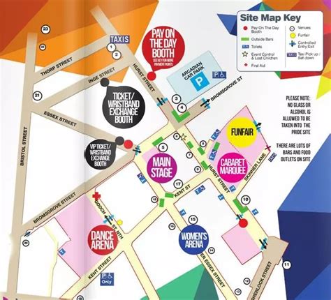 Birmingham Pride Map Find You Way Around Festival Site Birmingham Mail